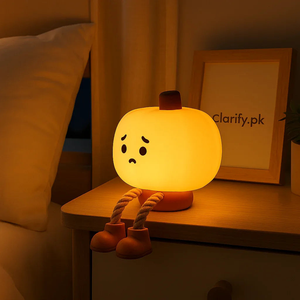Cute Silicone Pumpkin Night Light - Clarify.pk