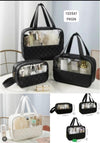3-Piece High-Visibility Travel & Essentials Pouch Set