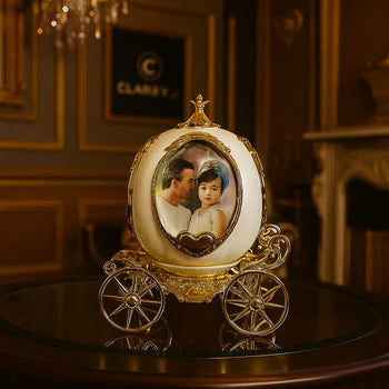 Carriage Style Rotating Photo Frame – Movable Wheel Design - Clarify.pk