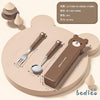Bear Cartoon Kids Cutlery Set with Storage Box
