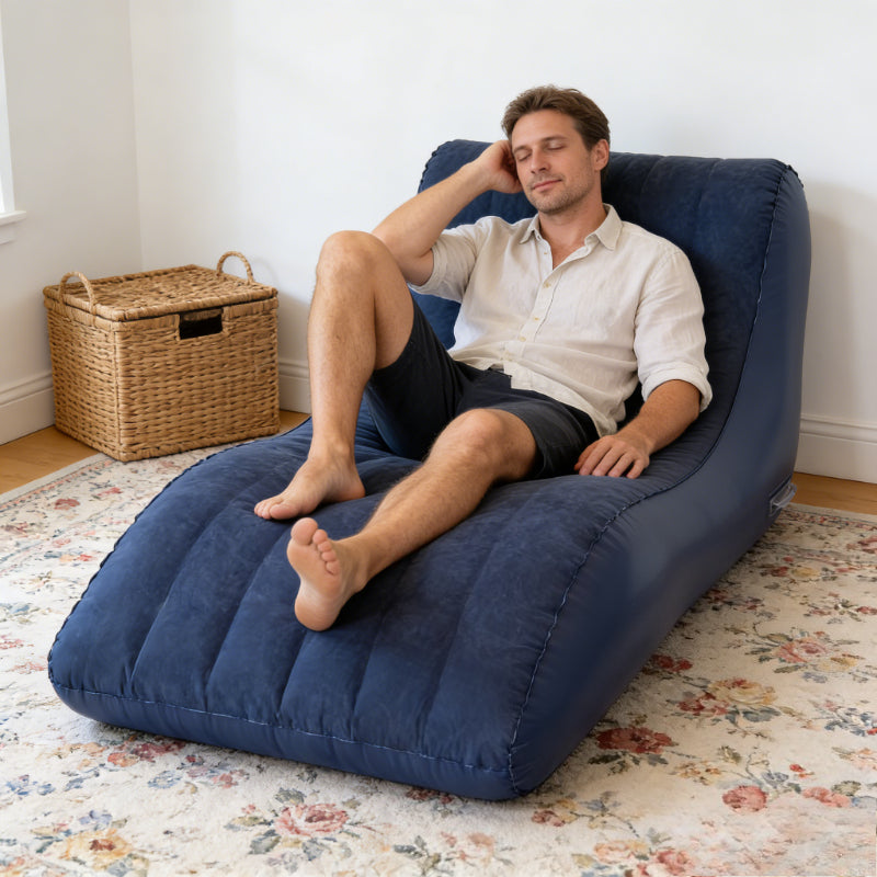 Ergonomic Air Sofa Lounger – Foldable Inflatable Couch