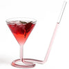 Spiral Straw Cocktail Glass – Stylish Drinking Glass - Clarify.pk