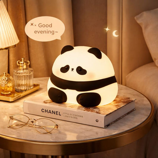 Cute Silicone Sitting Panda Lamp – Rechargeable Night Light AJF