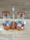 Luxury Acrylic Salt & Pepper Shakers – Rose Gold Finish (2 Pcs) - Clarify.pk