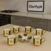Golden 6pcs Cup & Saucer Set – Luxury Tea & Coffee Set