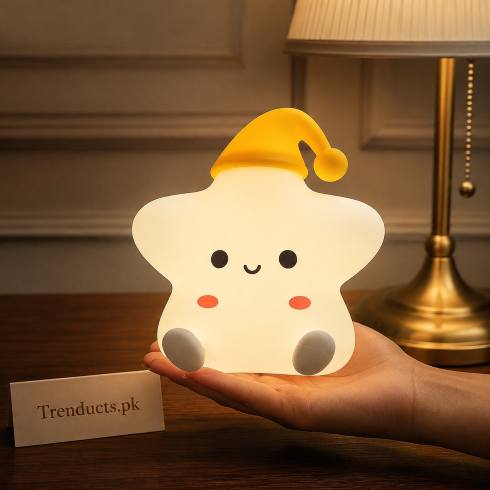 LED Star Night Light – Rechargeable Silicone Touch Lamp with Colour Modes