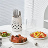 Kitchen Utensil Holder with Lid for Organized Storage
