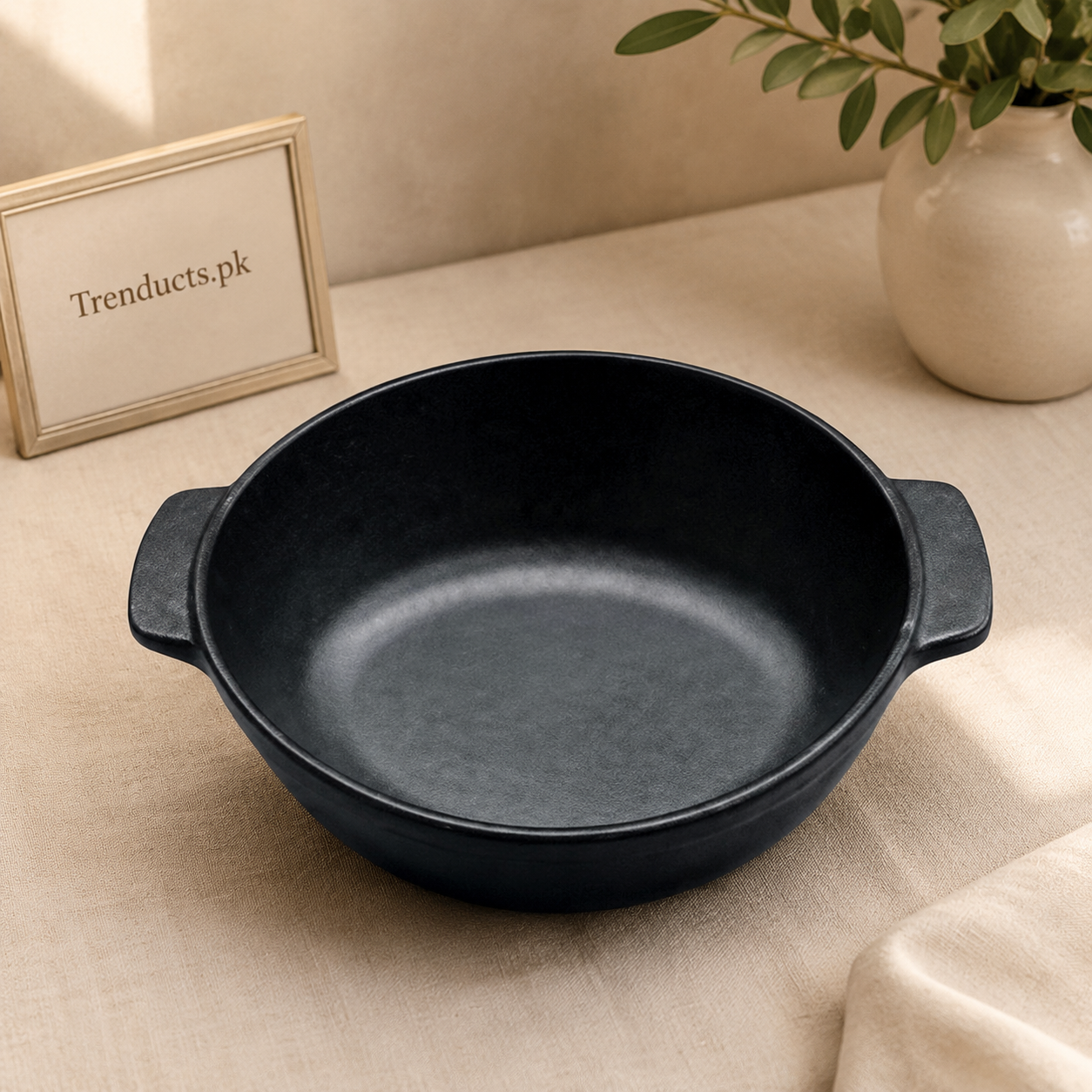 Danny Home Black Round Bakeware Dish - 7 Inch