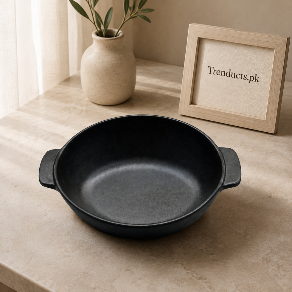Danny Home Black Round Bakeware Dish - 7 Inch