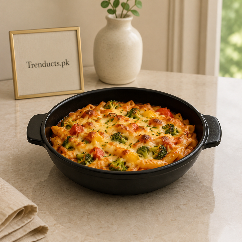 Danny Home Black Round Bakeware Dish - 7 Inch