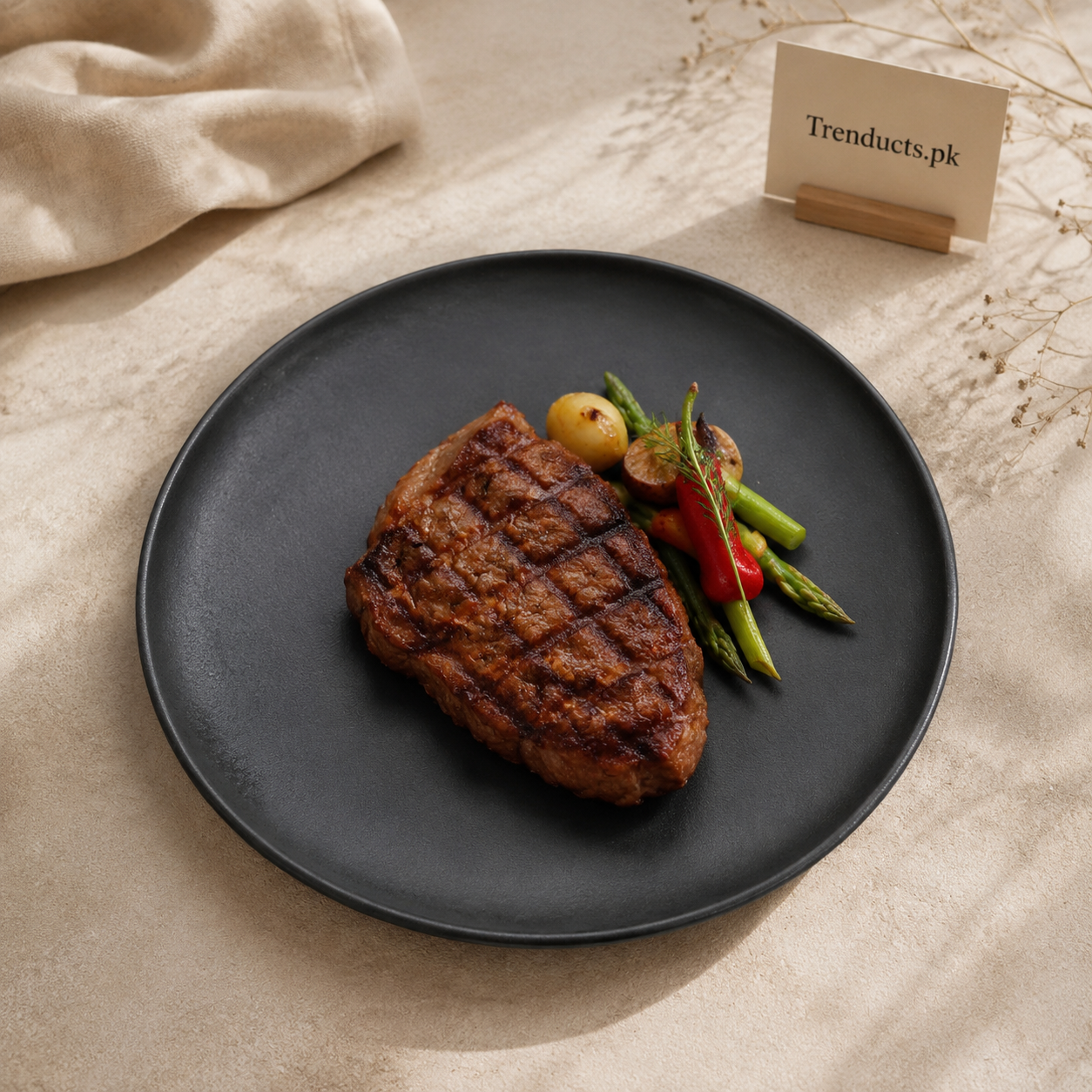 Danny Home Matte Black Flat Plate