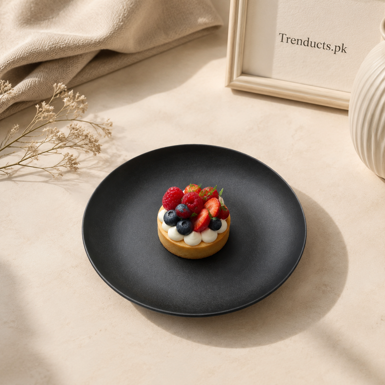 Danny Home Matte Black Flat Plate