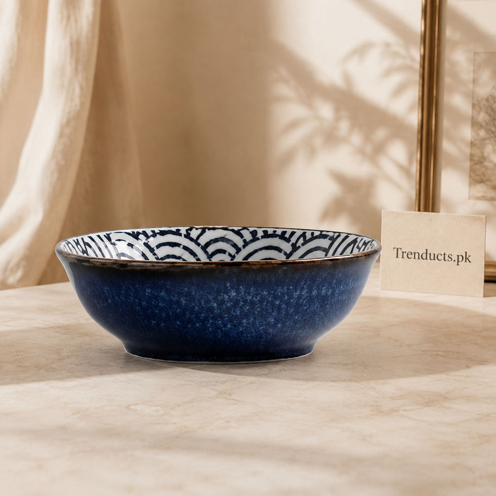 Danny Home Blue Wave Deep Plate - 8 Inch