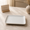 Danny Home White Rectangular Plate - 8 Inch