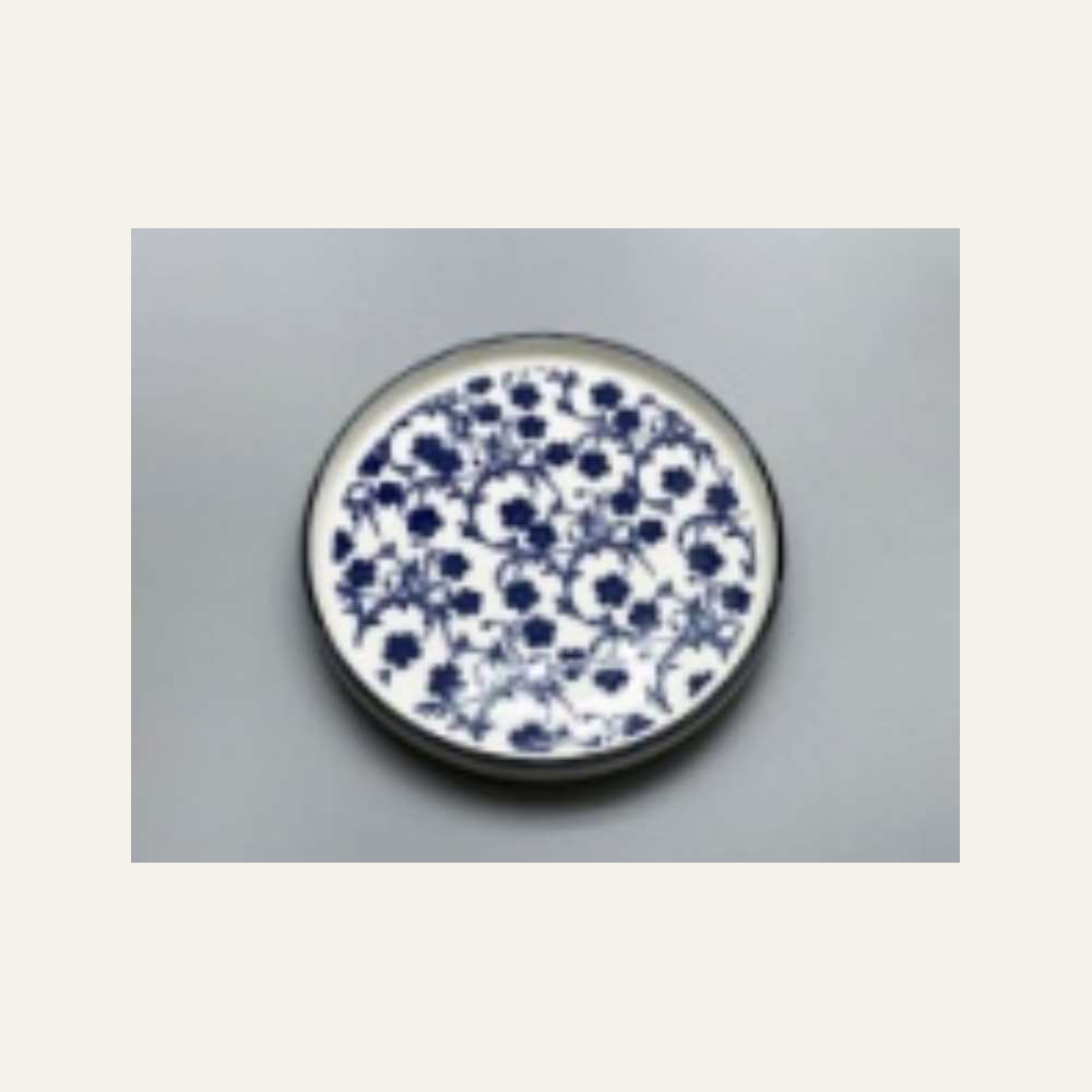 Danny Home Blue Flower Round Plate
