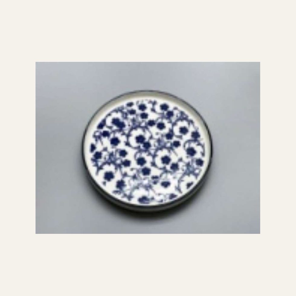 Danny Home Blue Flower Round Plate