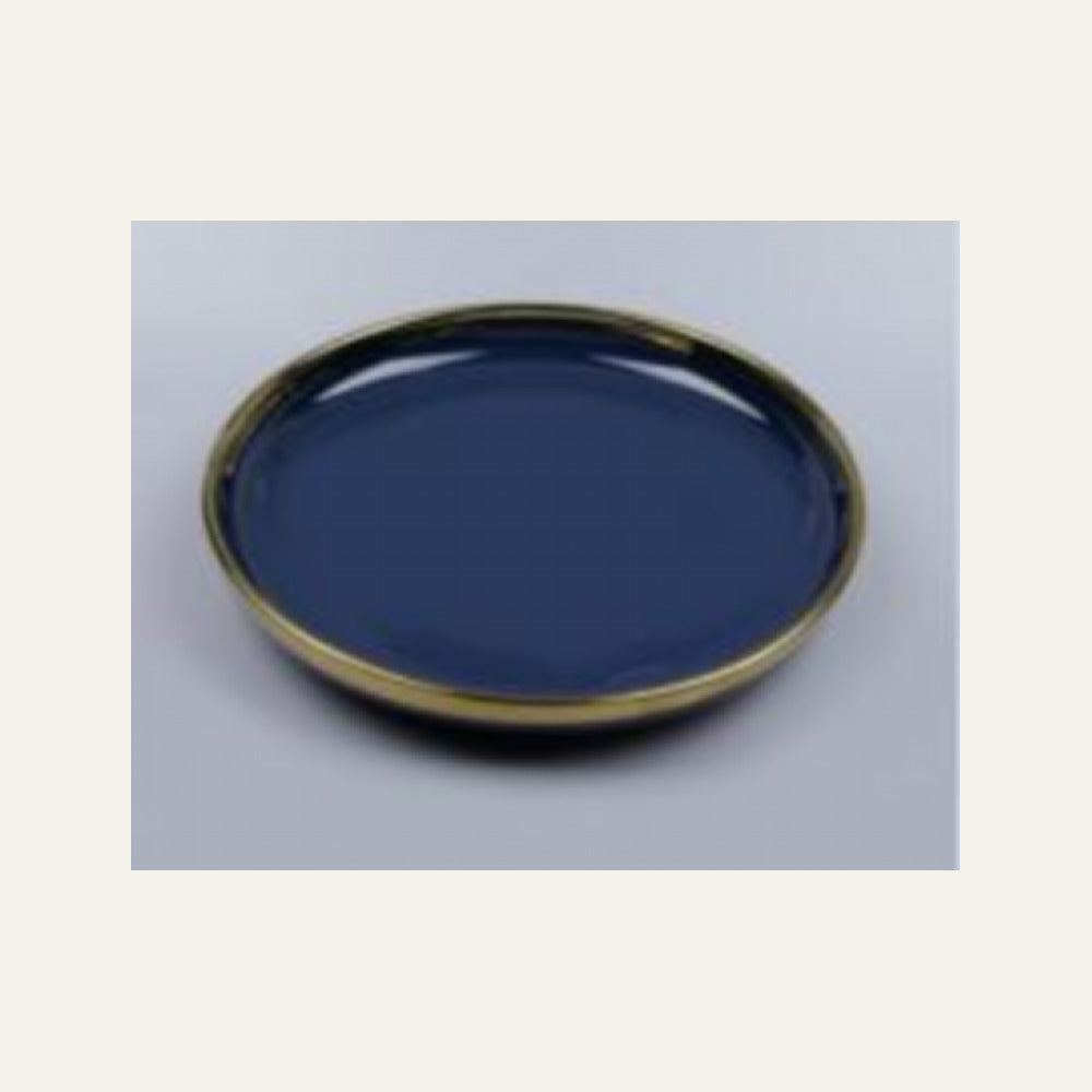 Danny Home Navy Gold Rim Plate - 20.3cm