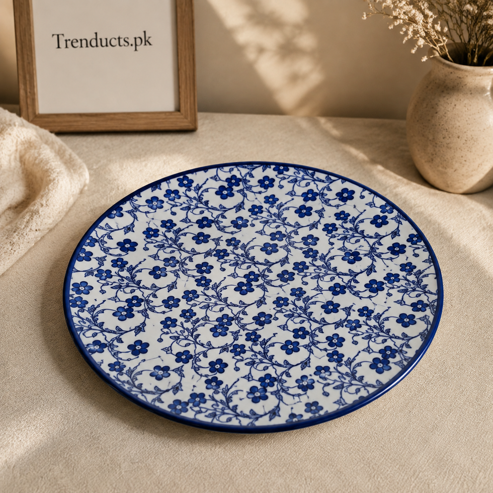 Danny Home Blue Flower Flat Plate