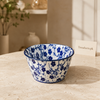 Danny Home Blue Flower Cake Bowl - 3.75 Inch
