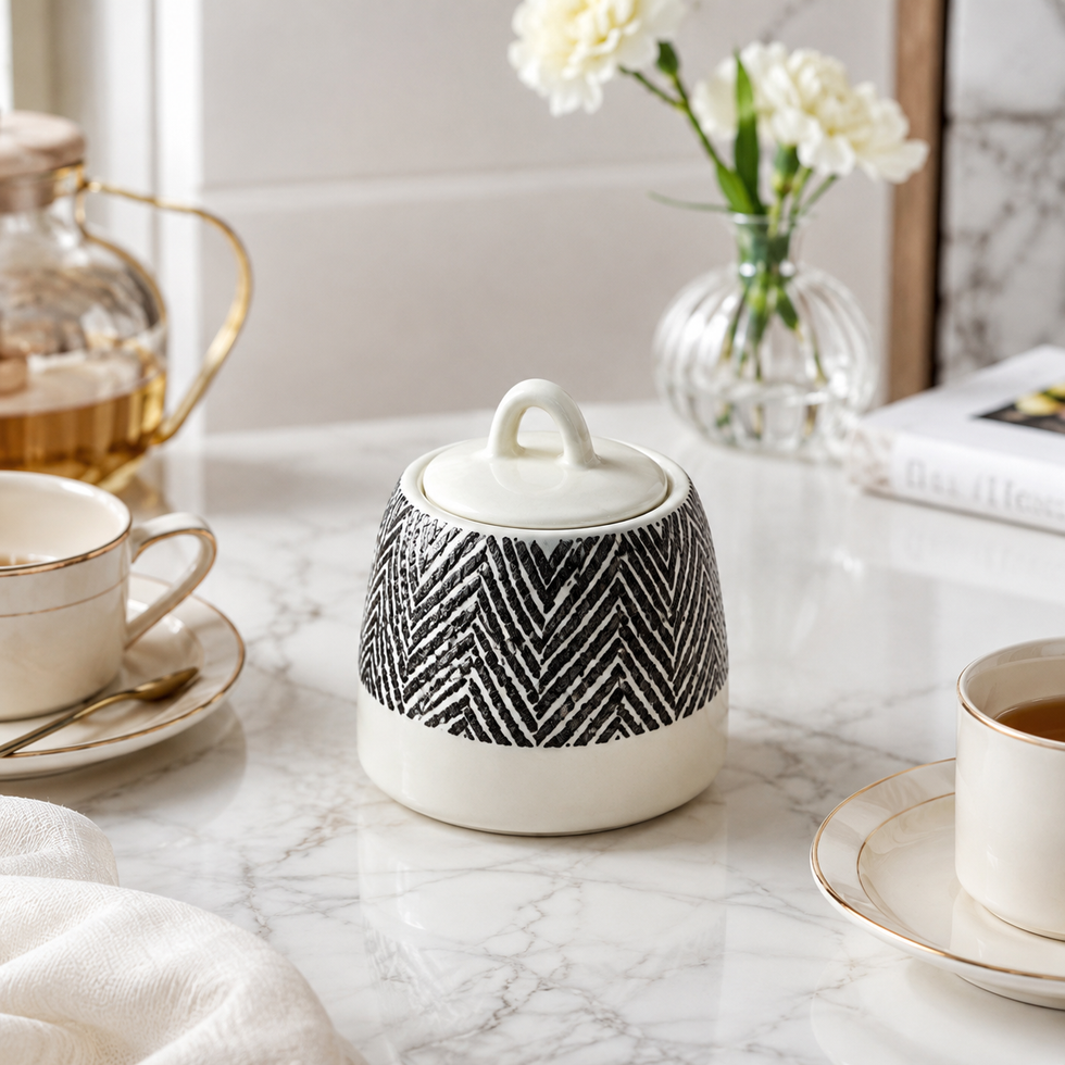 Danny Home Charcoal Texture 220ml Sugar Pot