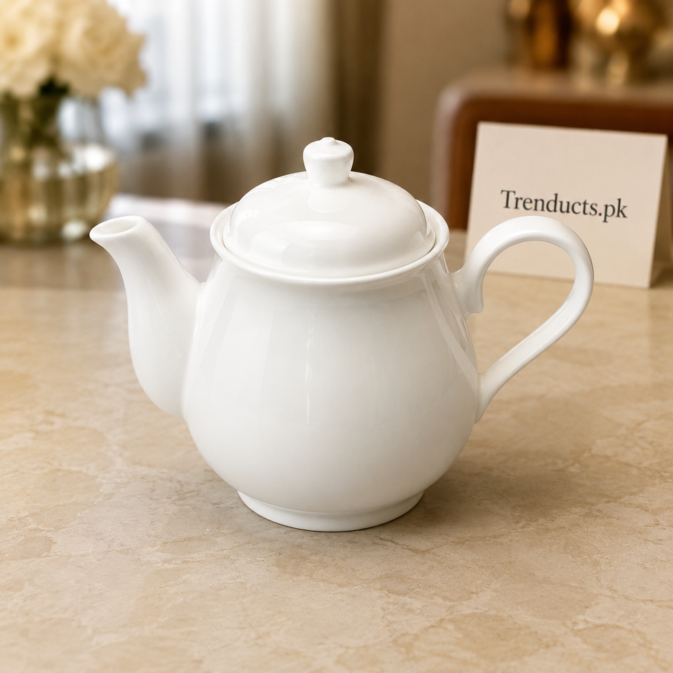 Danny Home Classic White Teapot - 550ml