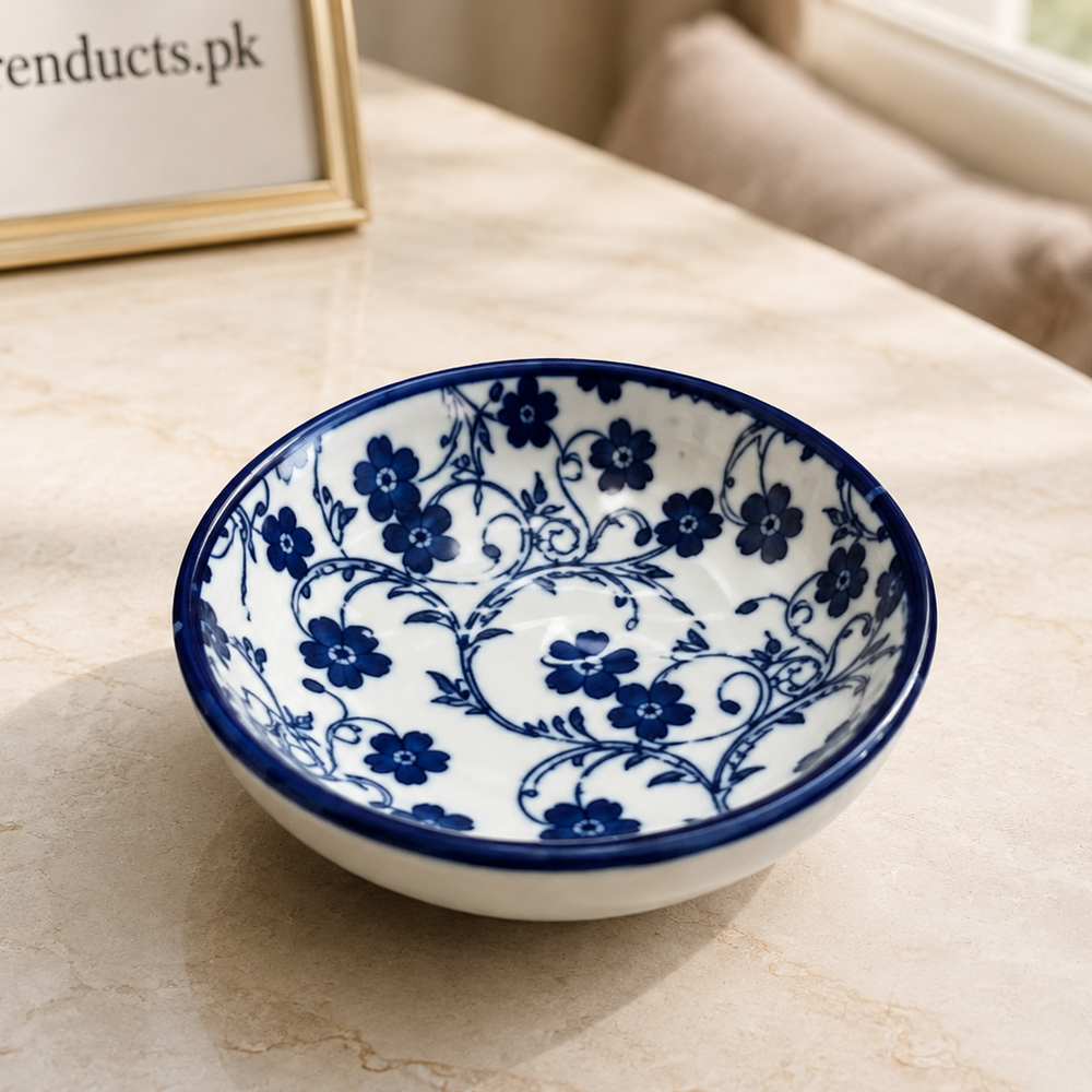 Danny Home Blue Flower Dipping Dish - 3.25 Inch