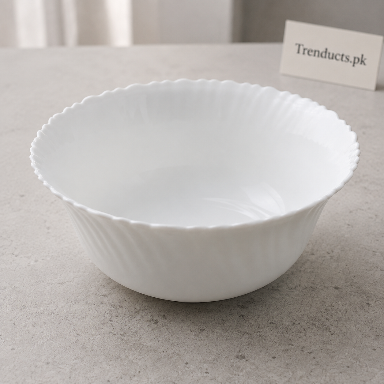 Danny Home Fluted White Bowl