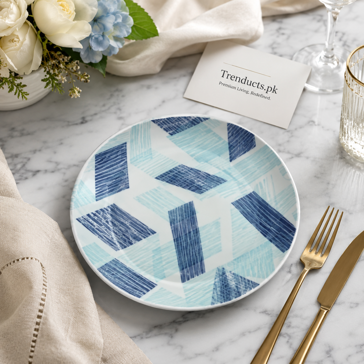 Danny Home Geometric 8-Inch Dessert Plate