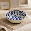 Danny Home Blue Flower Round Handled Bowl