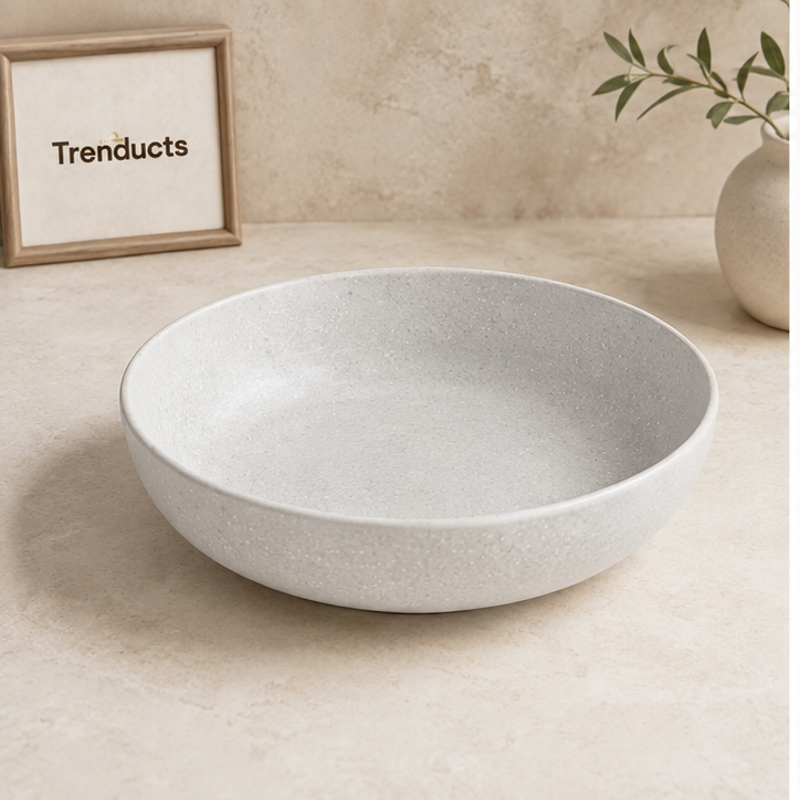 Danny Home Ivory Speckle 7.5-Inch Deep Plate