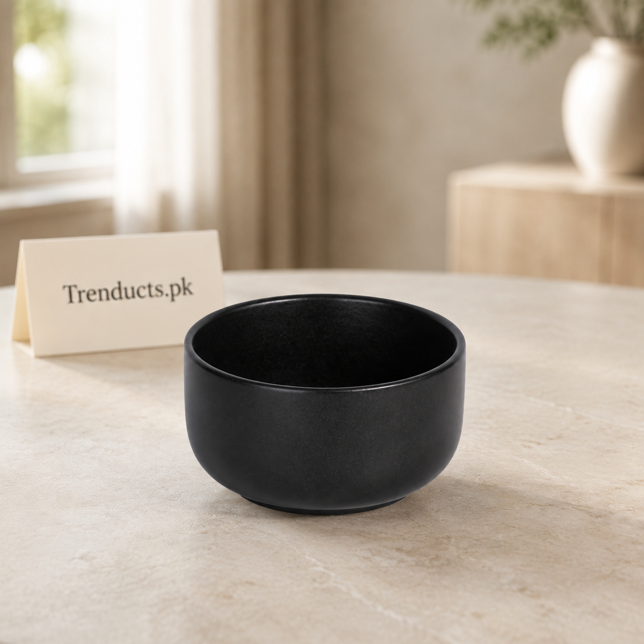 Danny Home Matte Black Bowl - 4.75 Inch
