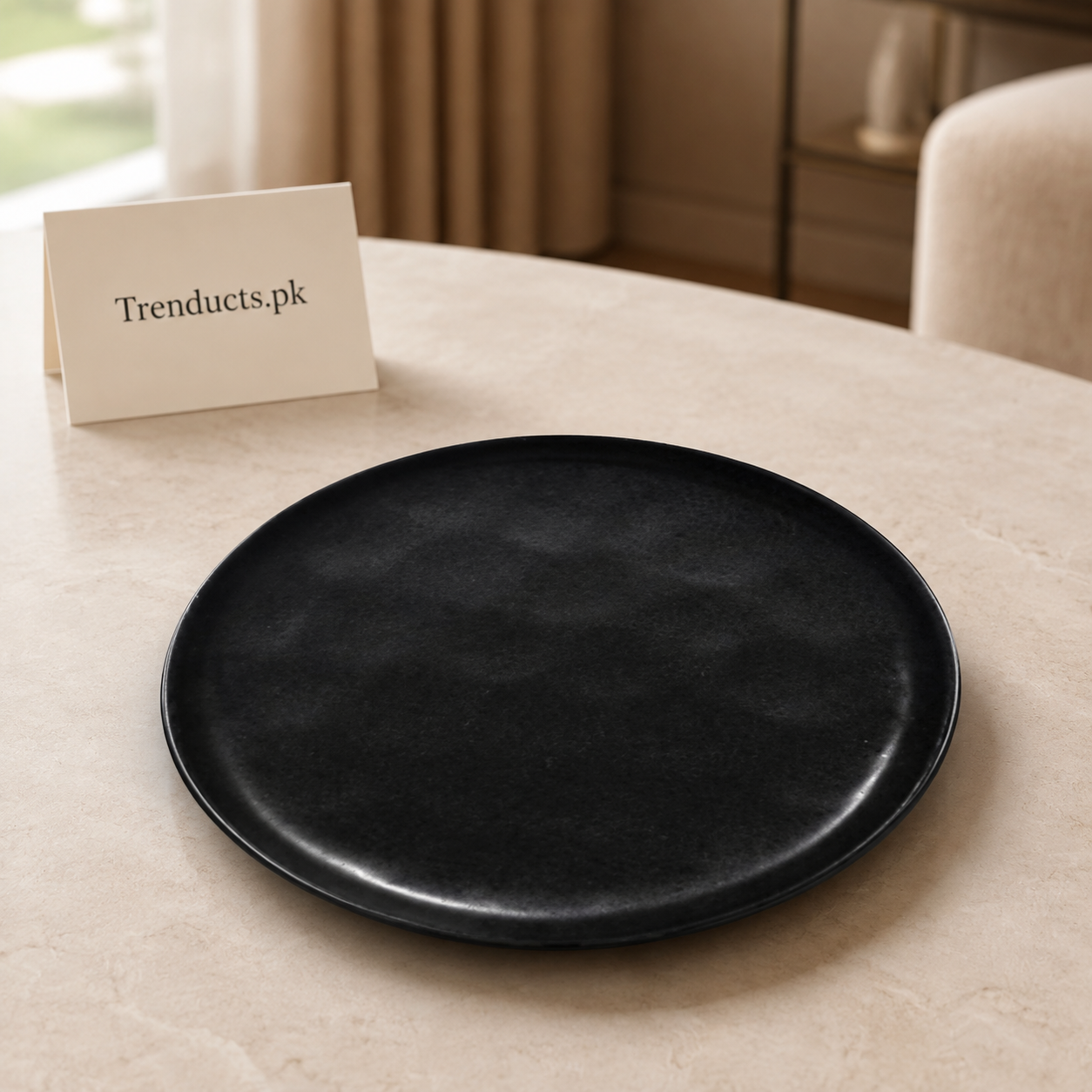 Danny Home Matte Black Dinner Plate - 10.75 Inch