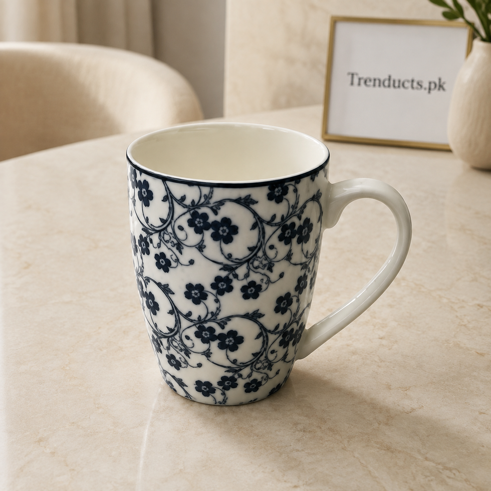 Danny Home Blue Flower Mug - 400ml