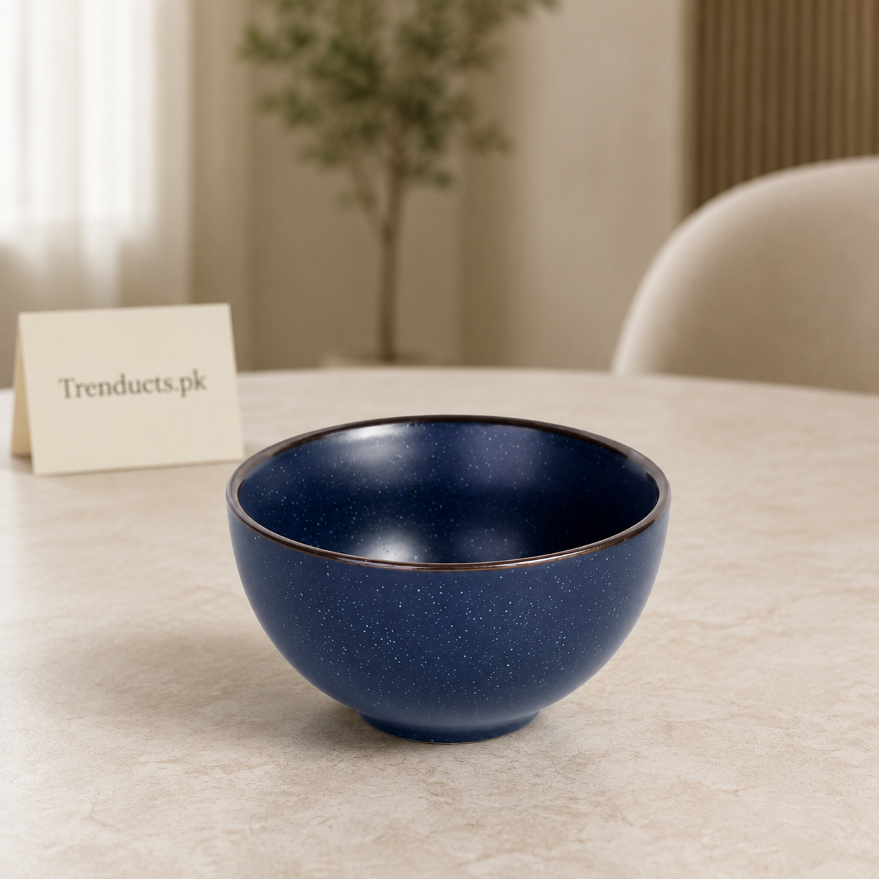 Danny Home Navy Speckled Bowl - 4.75 Inch
