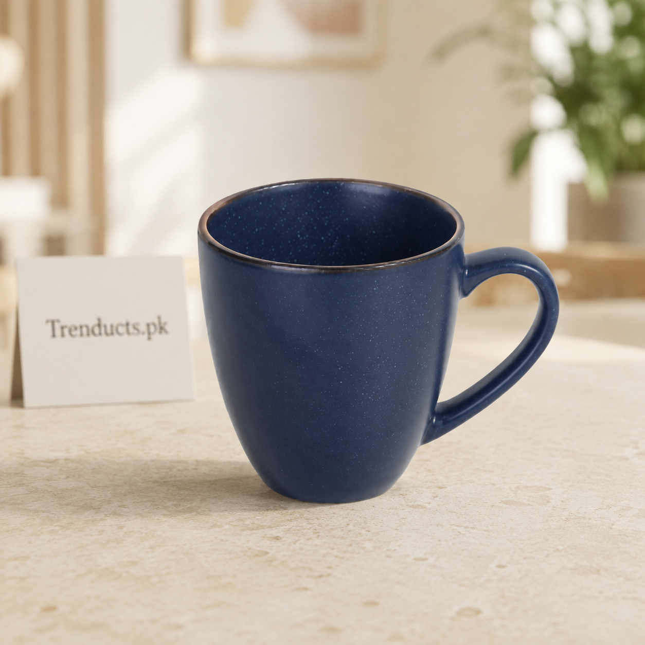 Danny Home Navy Speckled Handled Mug - 400ml
