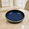 Danny Home Navy Gold Rim Plate - 7 Inch