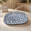 Danny Home Blue Flower Oval Plate - 12 Inch