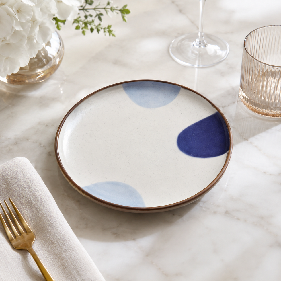 Danny Home Pastel Dot 8.75-Inch Dessert Plate