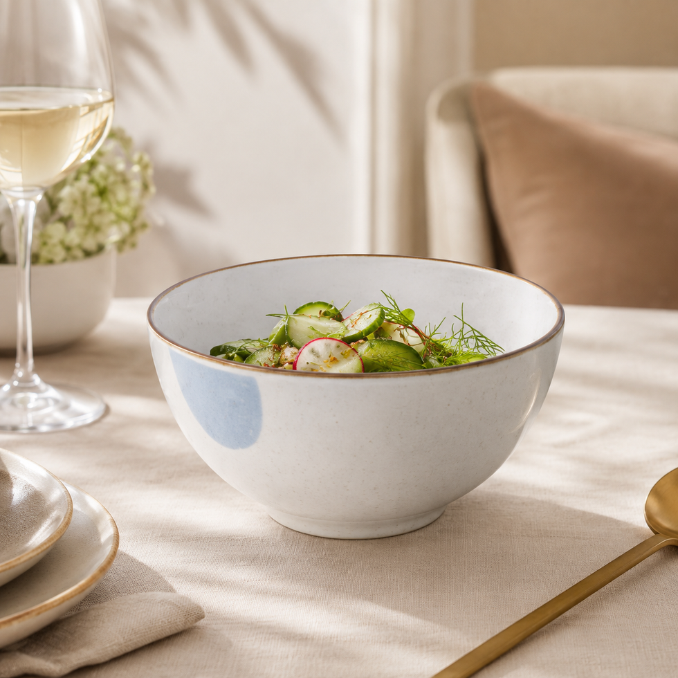 Danny Home Pastel Dot 8.25-Inch Serving Bowl