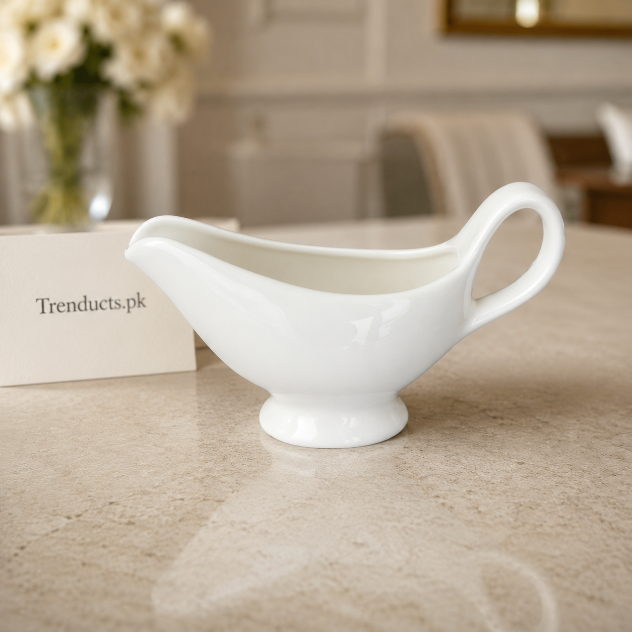 Danny Home Pedestal White Milk Pot - 230ml