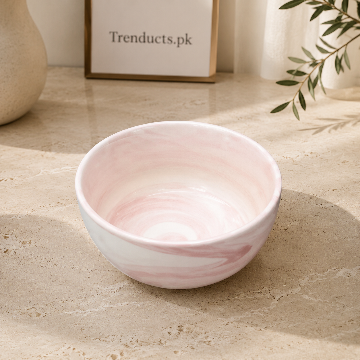 Danny Home Pink Swirl Bowl
