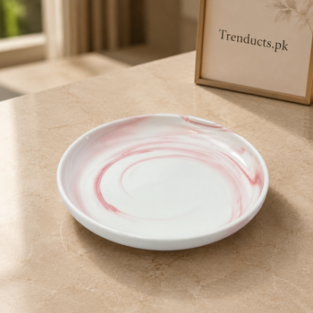 Danny Home Pink Swirl Dessert Plate - 8 Inch premium hero view