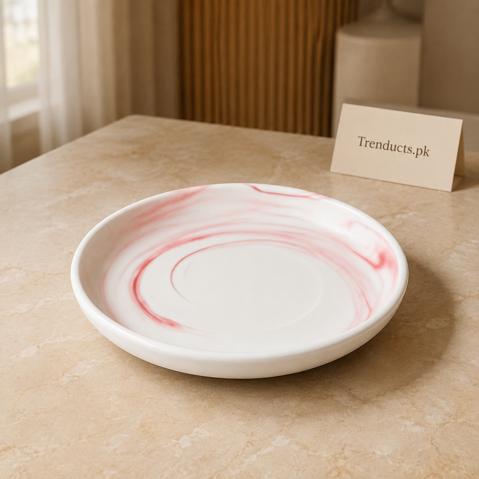 Danny Home Pink Swirl Soup Plate - 8 Inch