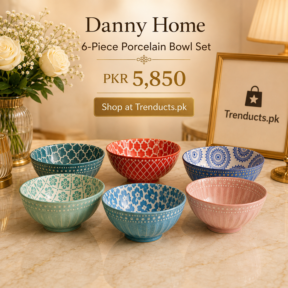 Danny Home Porcelain All-Purpose Bowl Set (6 Pieces)