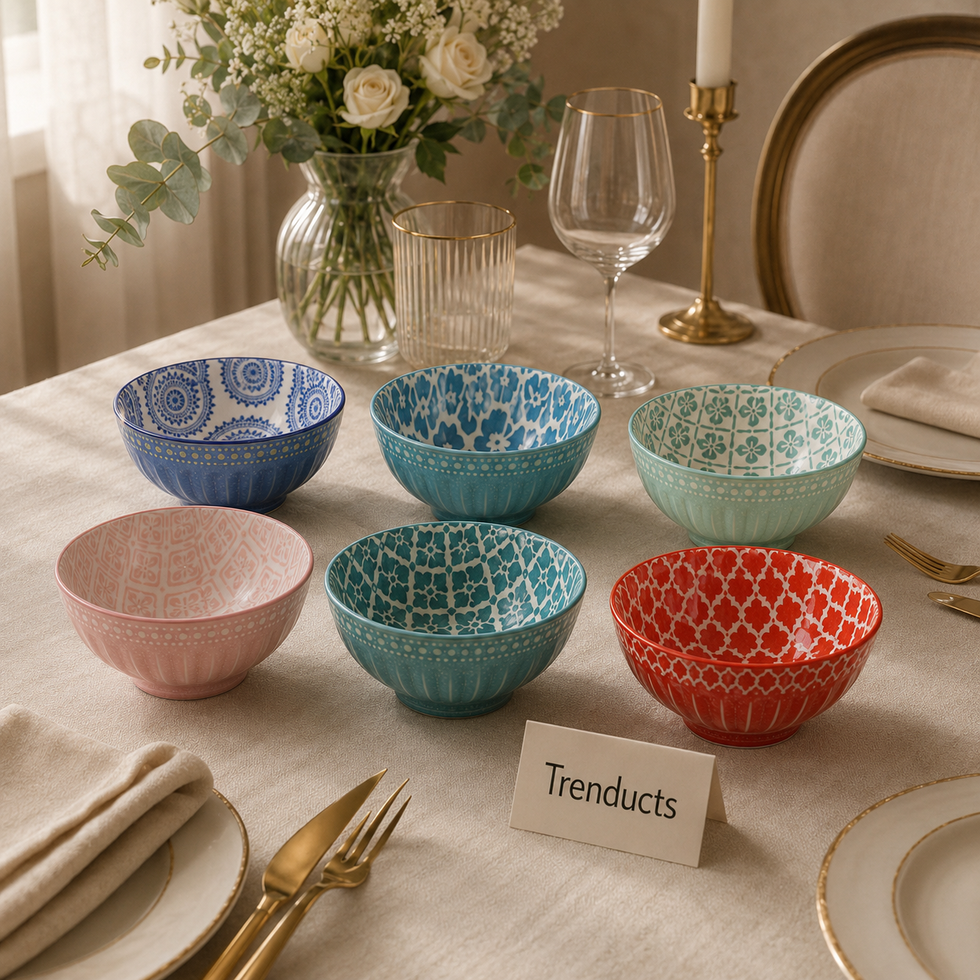 Danny Home Porcelain All-Purpose Bowl Set (6 Pieces)