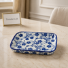 Danny Home Blue Flower Rectangular Dish - 3.75 Inch
