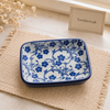 Danny Home Blue Flower Rectangular Dish - 3.75 Inch