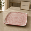 Danny Home Red Pattern Flat Plate - 8 Inch