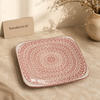 Danny Home Red Pattern Flat Plate - 8 Inch