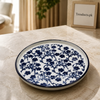 Danny Home Blue Flower Round Plate